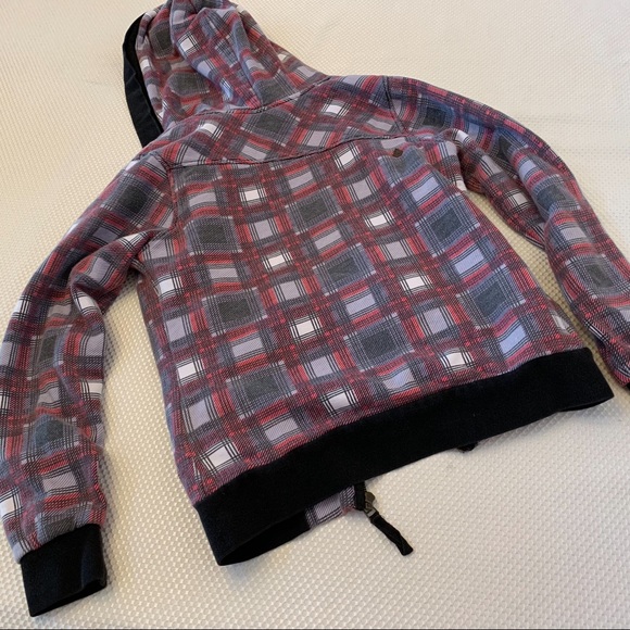 ✅ Volcom Red Gray White Black Zipper Hoodie, Small - Picture 7 of 11
